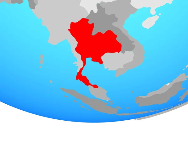Thajsko Jednoduché Politické Globe Obrázek — Stock fotografie
