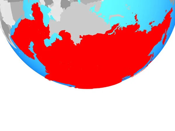 Asie Jednoduché Politické Globe Obrázek — Stock fotografie