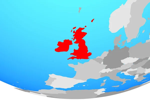 Британські Острови Простий Політичних Земної Кулі Ілюстрація — стокове фото