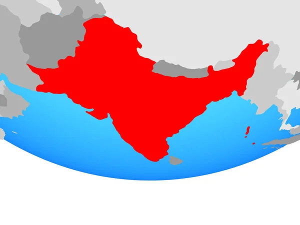 Brittiska Indien Enkla Politiska Jordglob Illustration — Stockfoto