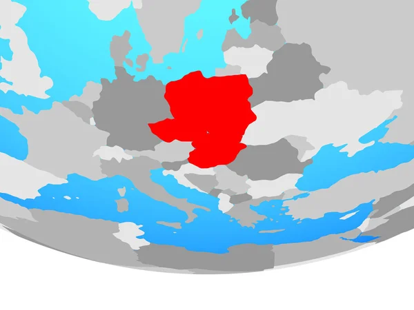 Visegrádská Skupina Jednoduché Politické Globe Obrázek — Stock fotografie