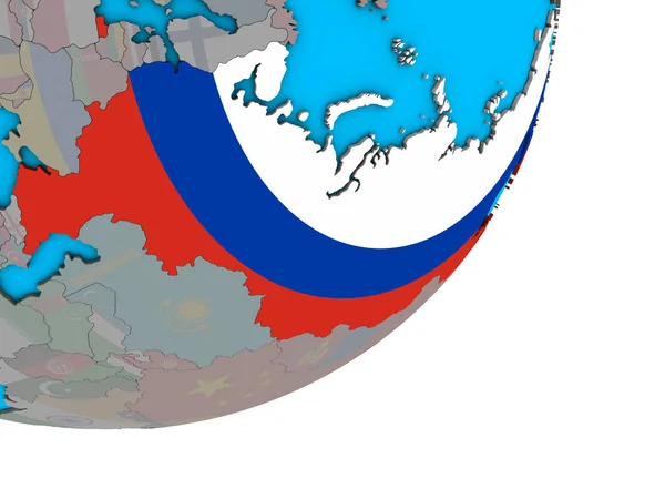 세계에 국기와 러시아 일러스트 — 스톡 사진