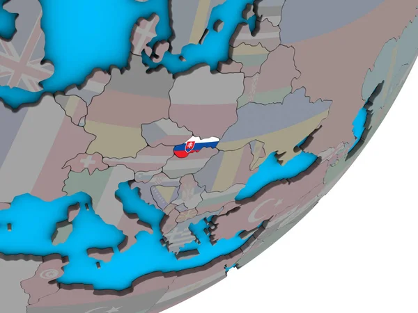세계에 국기와 슬로바키아 일러스트 — 스톡 사진