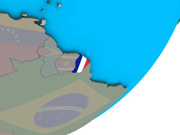 기아나 세계에 국기와 프랑스 일러스트 — 스톡 사진