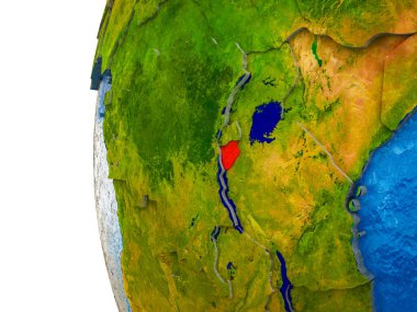 Asean üye devletler görünür ülkeler ve sulu okyanusların 3d dünya üzerinde vurgulanır. 3D çizim.