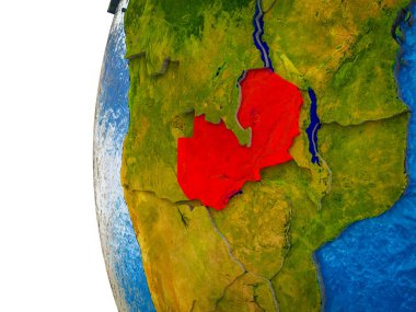 Asean üye devletler görünür ülkeler ve sulu okyanusların 3d dünya üzerinde vurgulanır. 3D çizim.