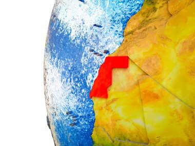 Asean üye devletler görünür ülkeler ve sulu okyanusların 3d dünya üzerinde vurgulanır. 3D çizim.