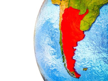 Asean üye devletler görünür ülkeler ve sulu okyanusların 3d dünya üzerinde vurgulanır. 3D çizim.