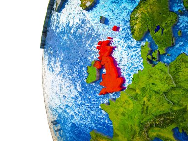 Asean üye devletler görünür ülkeler ve sulu okyanusların 3d dünya üzerinde vurgulanır. 3D çizim.