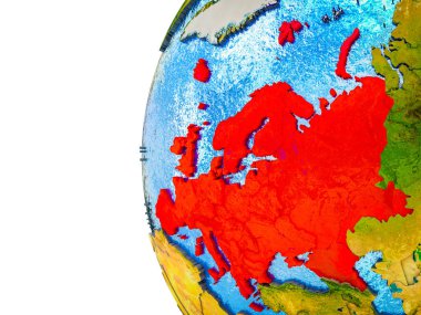 Asean üye devletler görünür ülkeler ve sulu okyanusların 3d dünya üzerinde vurgulanır. 3D çizim.