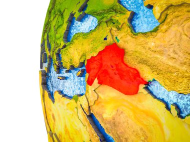 Asean üye devletler görünür ülkeler ve sulu okyanusların 3d dünya üzerinde vurgulanır. 3D çizim.