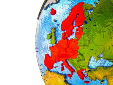 Asean üye devletler görünür ülkeler ve sulu okyanusların 3d dünya üzerinde vurgulanır. 3D çizim.