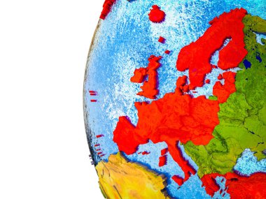 Asean üye devletler görünür ülkeler ve sulu okyanusların 3d dünya üzerinde vurgulanır. 3D çizim.