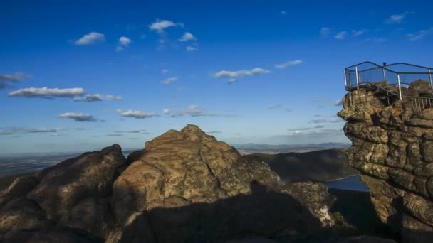 Timelapse Van Schilderachtige Uitkijk Bovenkant Van Pinnacle Grampians National Park — Stockvideo