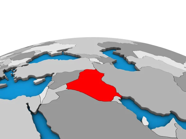 Iraq Sul Globo Politico Illustrazione — Foto Stock