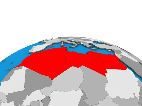 Північна Африка Політичні Моделі Землі Ілюстрація — стокове фото