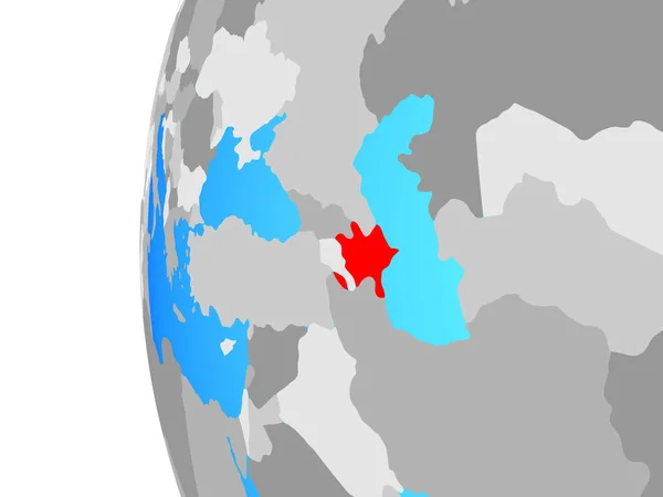 阿塞拜疆在蓝色的政治世界 — 图库照片
