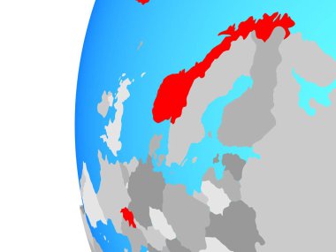 EFTA Ülkeleri mavi siyasi dünya üzerinde. 3D çizim.
