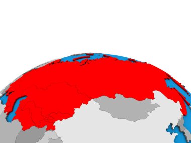 Sovyetler Birliği siyasi 3d dünya üzerinde. 3D çizim.