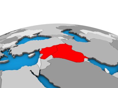 İslam Devleti politik 3d dünya üzerinde. 3D çizim.