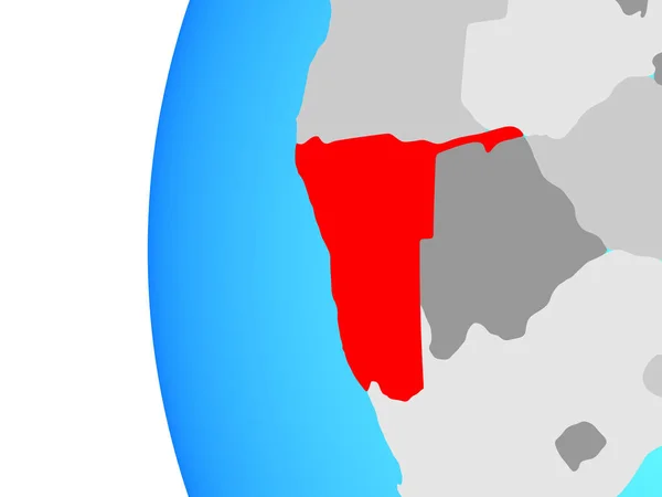 Namibia Blå Politiska Jordglob Illustration — Stockfoto