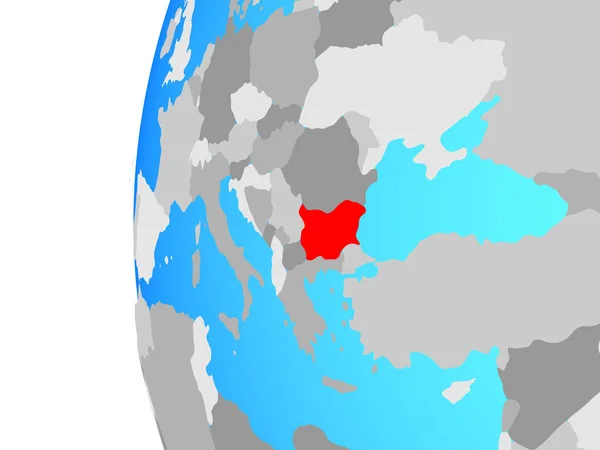 Bulgária Kék Politikai Földgömb Illusztráció — Stock Fotó