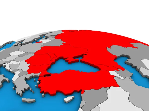 Черноморский Регион Политическом Глобусе Иллюстрация — стоковое фото