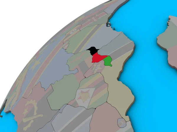Malawi Met Nationale Vlag Globe Illustratie — Stockfoto