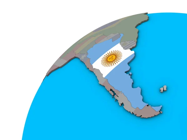 Argentina Med Flagga Klot Illustration — Stockfoto