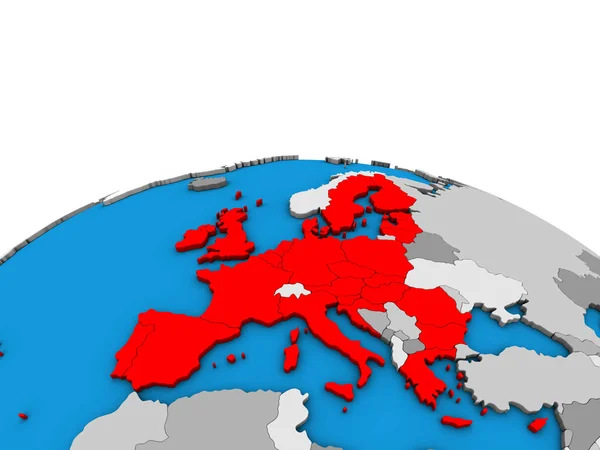 Unii Europejskiej Globus Polityczny Ilustracja — Zdjęcie stockowe
