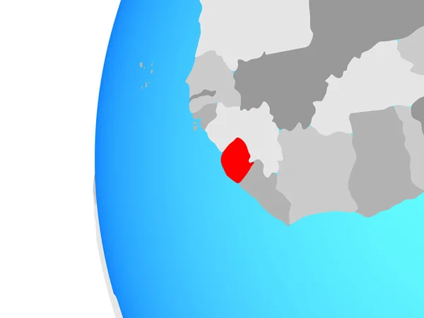 Sierra Leone Blå Politiska Jordglob Illustration — Stockfoto