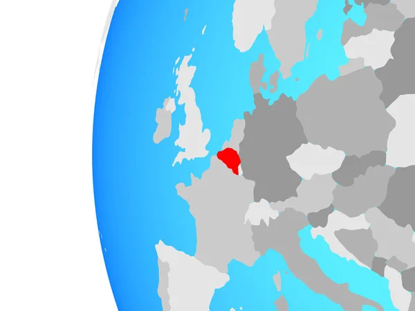 Belgie Modré Politické Globe Obrázek — Stock fotografie
