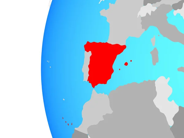 Ισπανία Μπλε Πολιτική Σφαίρα Απεικόνιση — Φωτογραφία Αρχείου