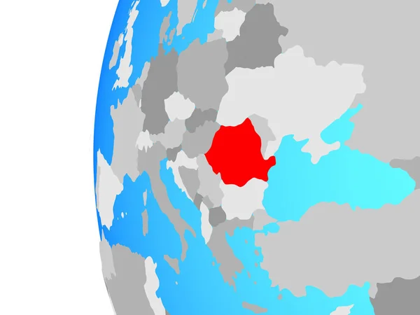 Румыния Голубом Политическом Шаре Иллюстрация — стоковое фото