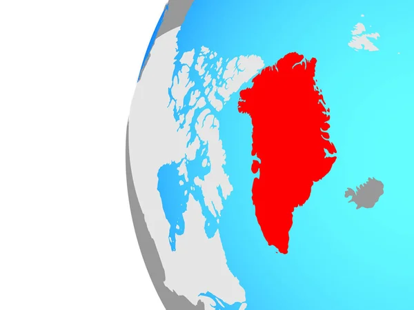 Γροιλανδία Μπλε Πολιτικό Πλανήτη Απεικόνιση — Φωτογραφία Αρχείου