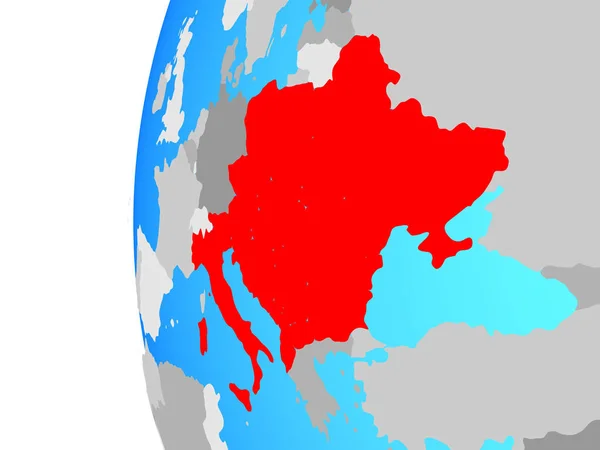 Países Cei Mundo Político Azul Ilustración —  Fotos de Stock