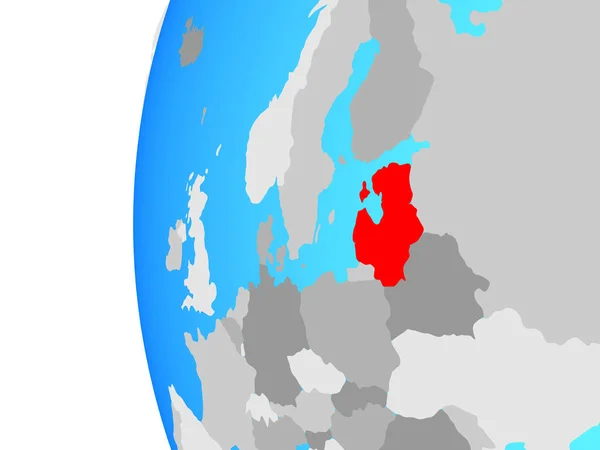 Балтійські Держави Синій Політичних Земної Кулі Ілюстрація — стокове фото