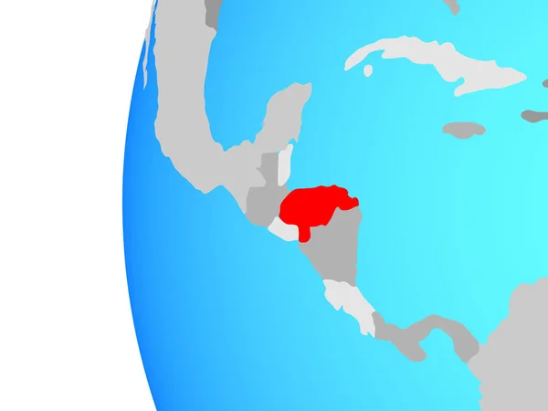 Honduras Kék Politikai Földgömb Illusztráció — Stock Fotó