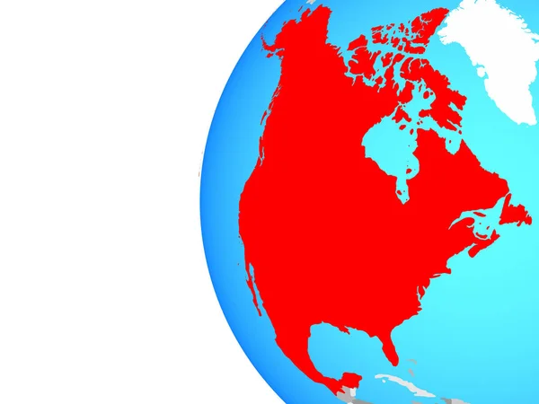 Nafta Memeber States Blue Political Globe Illustration — Stock Photo, Image