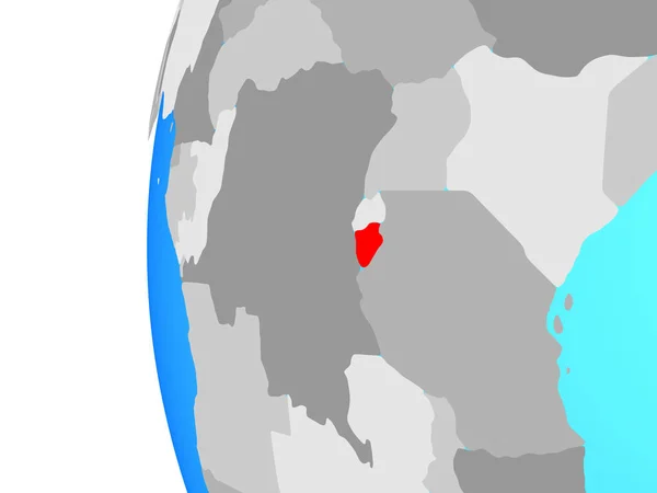 Burundi Modré Politické Globe Obrázek — Stock fotografie