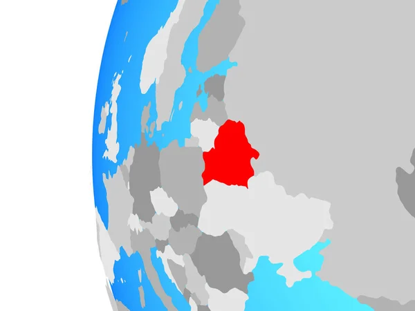 Bělorusko Modré Politické Globe Obrázek — Stock fotografie