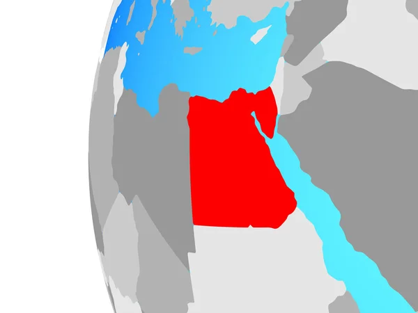 Египет Голубом Политическом Шаре Иллюстрация — стоковое фото