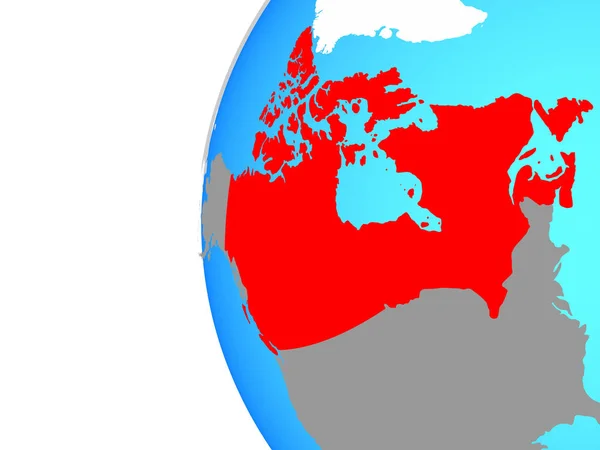 Канада Синій Політичних Земної Кулі Ілюстрація — стокове фото