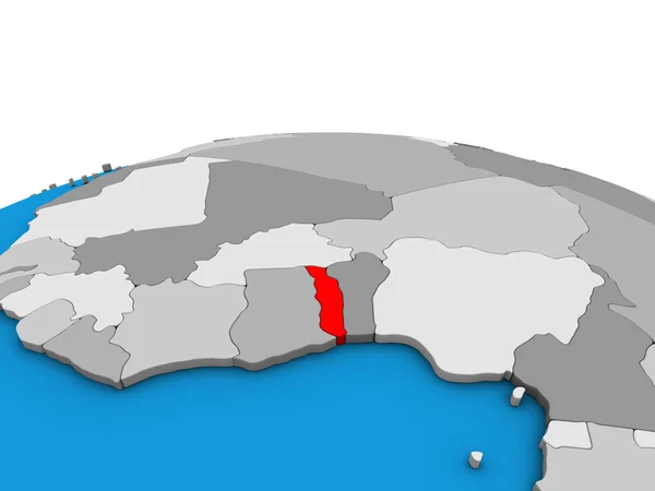 Togo Політичні Моделі Землі Ілюстрація — стокове фото