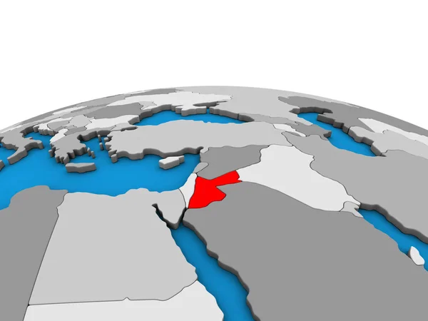 Jordania Mundo Político Ilustración —  Fotos de Stock