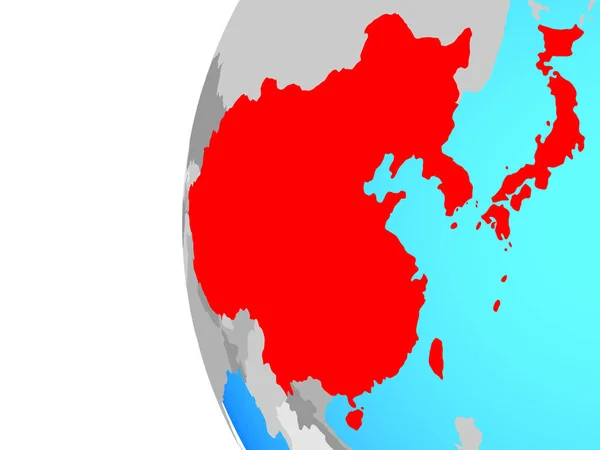 East Asia Blue Political Globe Illustration — Stock Photo, Image