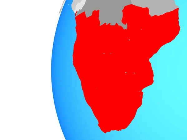 Southern Africa Blue Political Globe Illustration — Stock Photo, Image