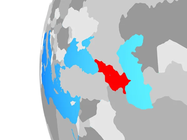 Kavkazském Regionu Modré Politické Globe Obrázek — Stock fotografie