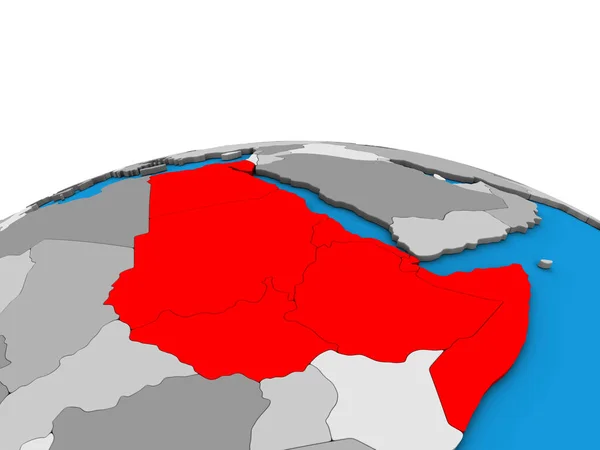 东北非洲的政治3D — 图库照片