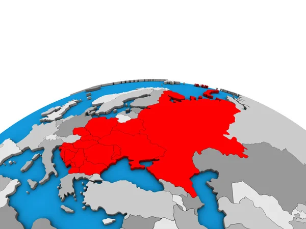 Europa Orientale Sul Globo Politico Illustrazione — Foto Stock